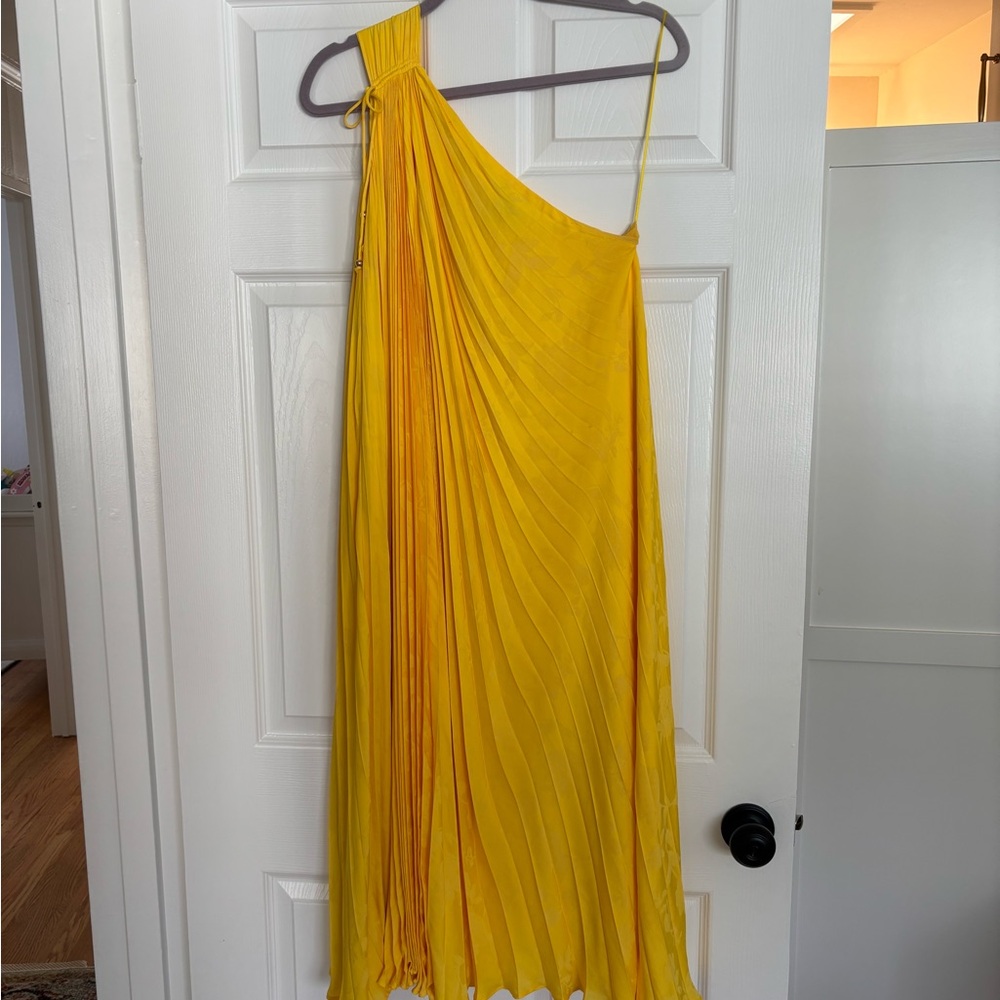 Banana Republic Yellow One-Shoulder Dress